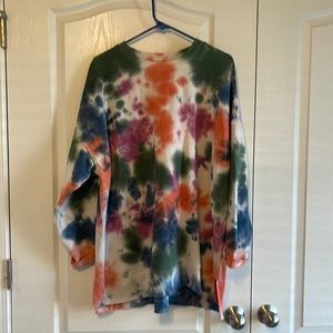 XL SO tunic sweatshirt. Oversized. Multicolor tie dye. EUC.